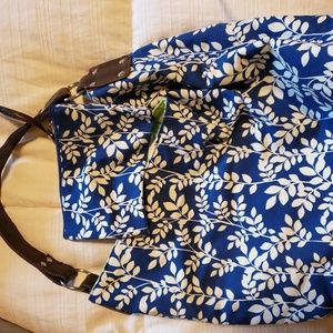 Navy Floral Purse with Matching Wallet